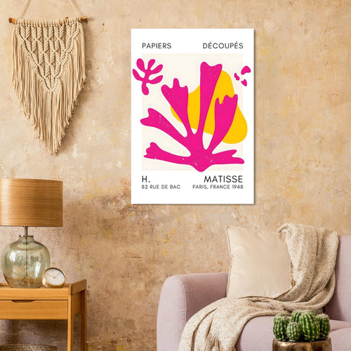 Artfulprints  Matisse – Abstract bloom pink   poster 30x40 cm - vtwonen shop