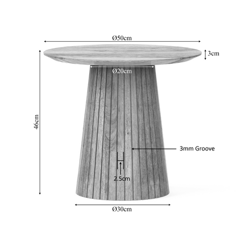 Starfurn  salontafel Lana - bruin - 50x50x46cm - vtwonen shop