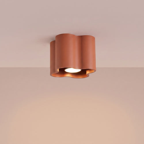 Sollux Lighting Plafondlamp OVIO 1 rode oker GU10 - 12x12x10cm