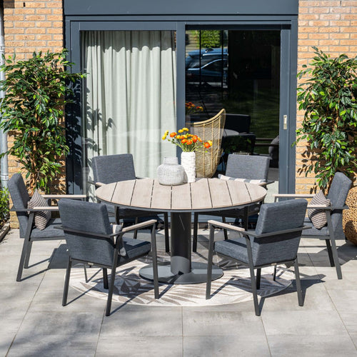 Garden Impressions Tuintafel Leona Ø150 cm - donker grijs