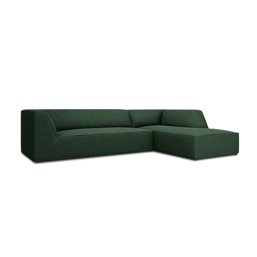 Cosmopolitan Design - Modulaire hoekbank rechts Siena 4-zits, structurele stof groente - 180x273x69cm