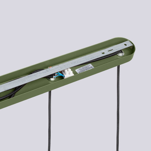 Sollux Lighting Hanglamp HALO 3L olijfgroen - 40x6x120cm