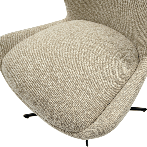 Furnhouse eetkamerstoel Nicklas - Beige - Stof (Bouclé) - Set van 2