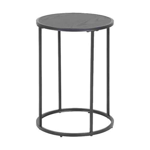 Lisomme Vic Ronde Houten Bijzettafel Ø 40 cm - Zwart