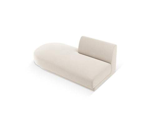 Micadoni Module Miley 2-zits, flueel lichtbeige - 90x158x70cm
