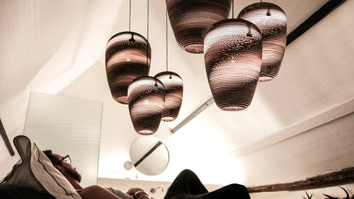 Think Paper hanglamp Baggy - 1 lichts - 29  x 200   cm - bruin - vtwonen shop