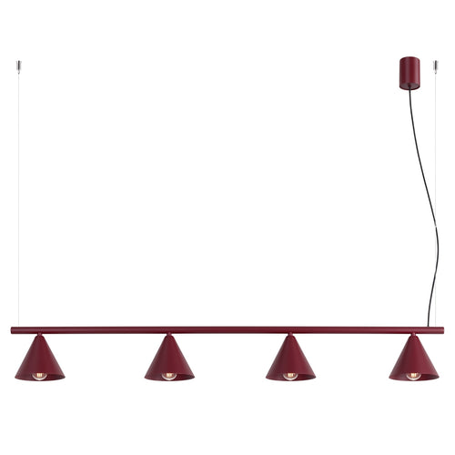 Sollux Lighting Kroonluchter NOX 4L bordeaux - 122x14x215cm
