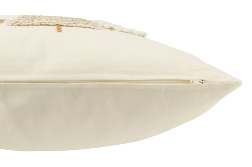 J-Line kussen Kerstbomen Motief - katoen - wit/goud - vtwonen shop