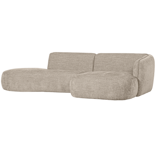 WOOOD chaise longue Polly - Polyester - Zand - 71x258x105/150 - vtwonen shop