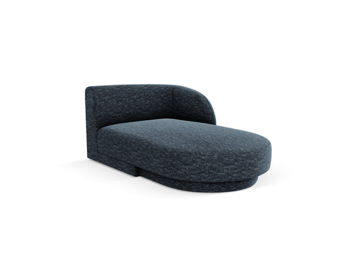 Micadoni rechter chaise longue Miley chenille, koningsblauw - 156x90x70cm