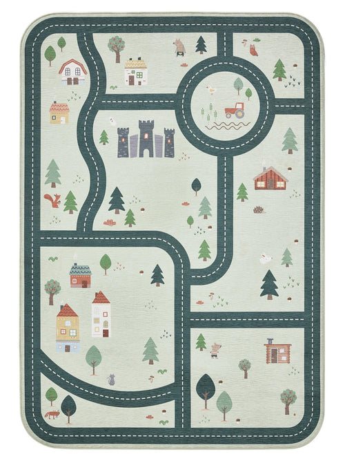 benuta kindervloerkleed Linus - groen - 120x170 cm