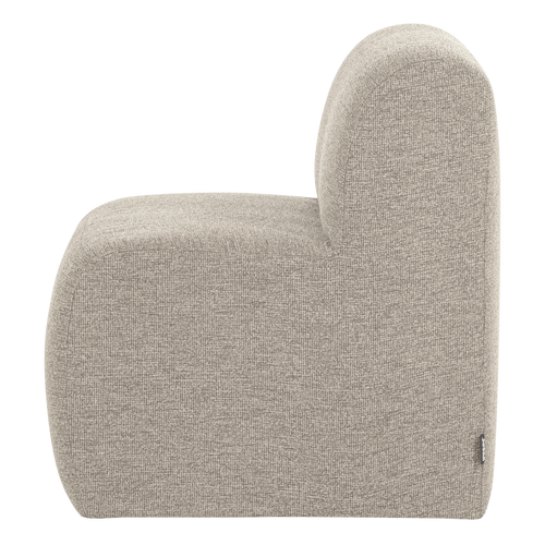 WOOOD eetbank 84 cm rugleuning Mojo Base - Bouclé - Beige - 83x84x76