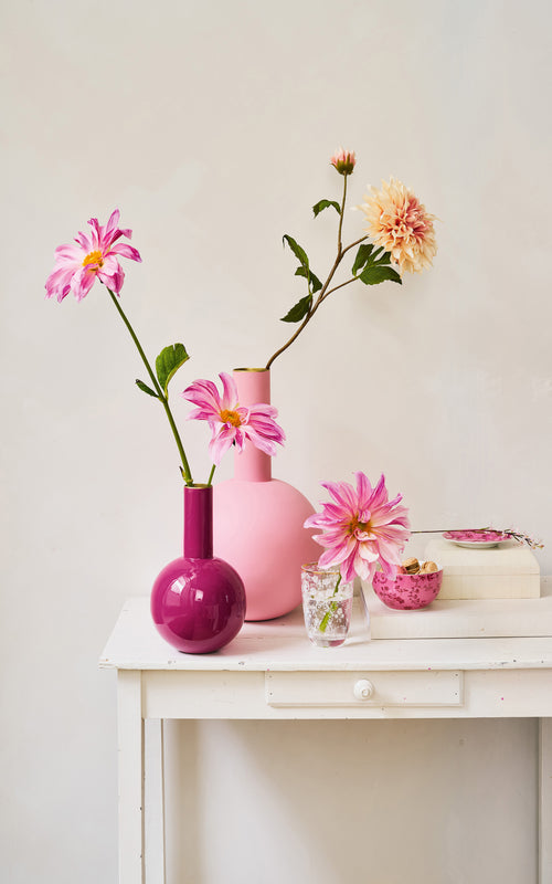 Pip Studio - Bloemenvaas - Roze vaas - Metaal - 24.5x42cm - vtwonen shop