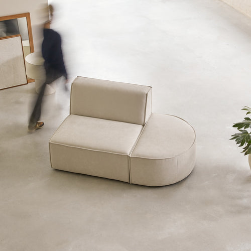Tikamoon Modulaire loungefauteuil in beige stof - Beige