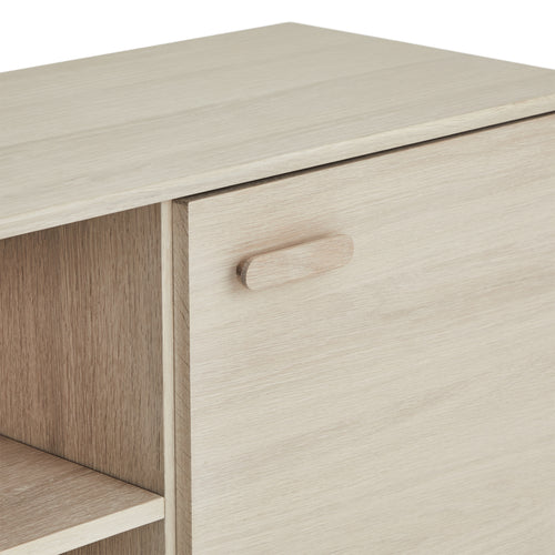 Furnhouse open kast Porto - Witte olie - MDF, Eikenfineer - 40x100x130