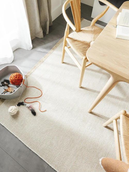 benuta plat geweven vloerkleed Mia - beige - 250x350 cm
