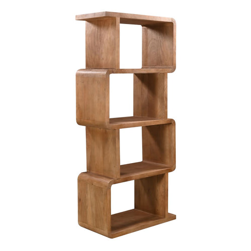 Giga Meubel Wandkast Floris - Mangohout - Lichtbruin - 80x40x180cm - vtwonen shop