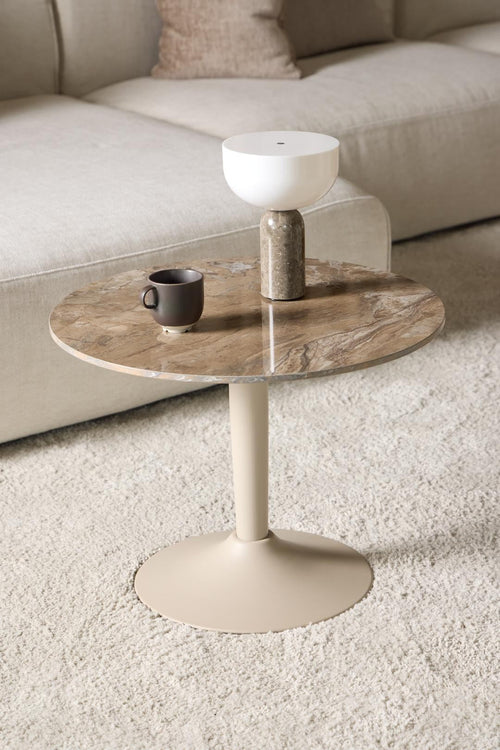 Rebellenclub  Alva Salontafel - ø60 cm - Marmerlook