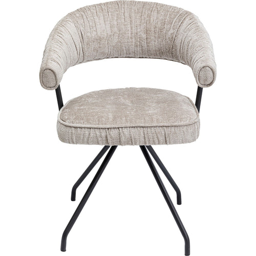 Kare Design Draaistoel met armleuningen Arabella grijs