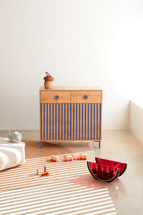 Really Nice Things - Alise Kids ladekast eik - Pruss strepen - vtwonen shop