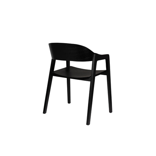 Dutchbone Westlake Eetkamerstoelen armleuning Zwart - Set van 2 - vtwonen shop