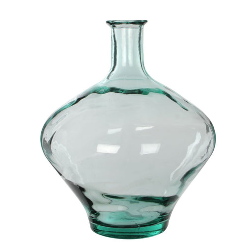 Mica Decorations Kyara Fles Vaas - H46 x Ø38 cm - Gerecycled Glas - Transparant