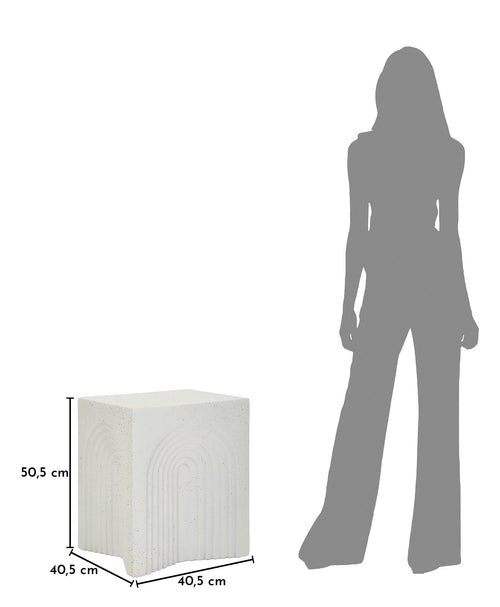 Mauro Ferretti bijzettafel - 40,5x40,5x50,5 cm - wit