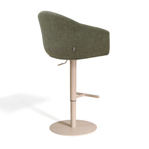 Nolon Niva-Otis tulp barkruk forestgroen - verstelbaar - beige poten