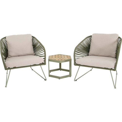 Lesli Living sidetable Esagono - groen - 48x41,5x34cm