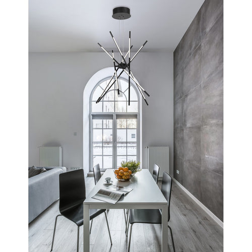 Merano Alberta Geïntegreerde LED Hanglamp Plafondlamp Zwart Metaal LED 56W 4200Lm 3000K