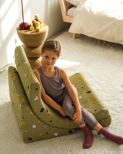Wigiwama Terrazzo Moon Chair - Groen - vtwonen shop