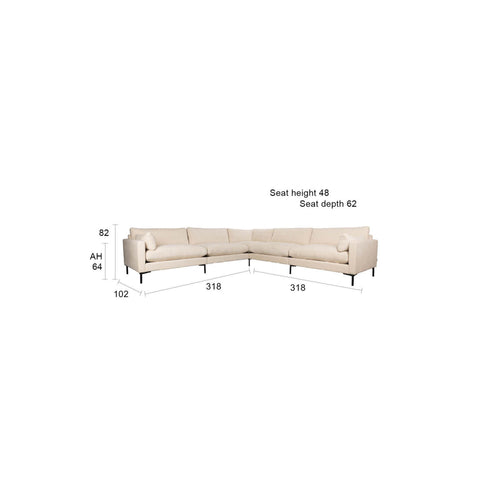 Zuiver Summer 7-zitsbank Beige