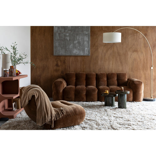 Dutchbone Hackman 3-zitsbank Velours Beige - vtwonen shop