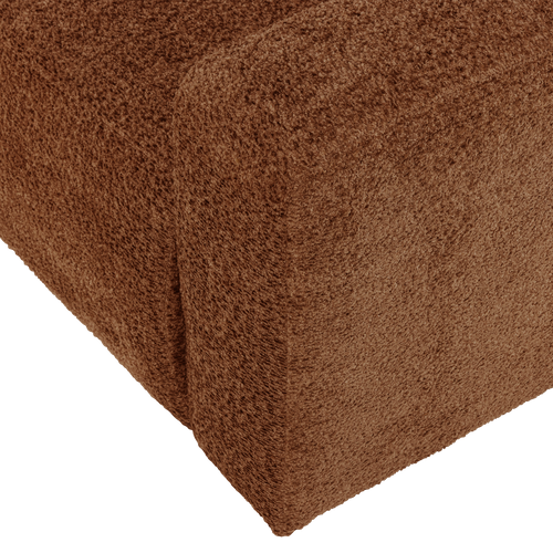 WOOOD 2-zits bank arm rechts Mojo Base - Wollig - Roestbruin - 74x185x97
