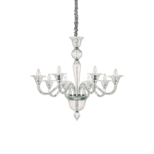 Ideal Lux Brigitta - 8 Light Hanglamp Trasparent, E14