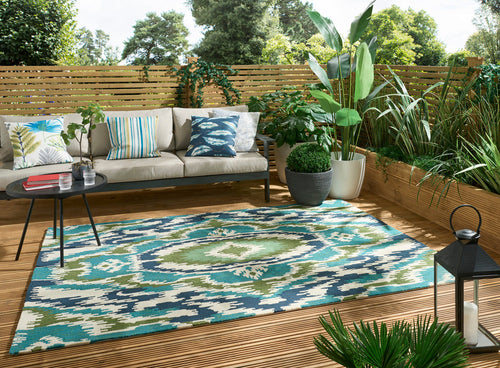 Vloerkleed Harlequin Ixora-Emerald/Palm/Chartreuse Outdoor 250x350 cm - vtwonen shop