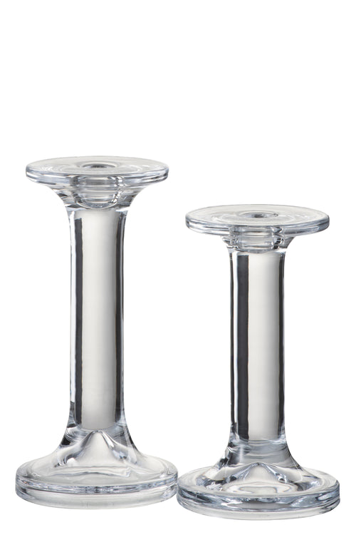 J-Line kandelaar Effen - glas - transparant - large - vtwonen shop