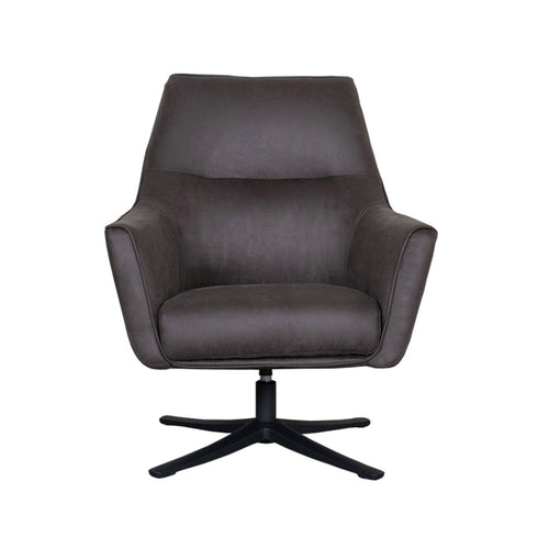 LABEL51 Fauteuil Tod - Antraciet Stof - Draaibaar - vtwonen shop