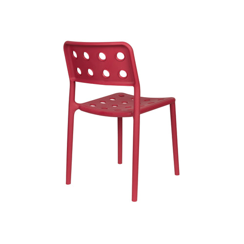 Housecraft Living Serra Tuinstoel/ Eetkamerstoelen Kunststof Rood - Set van 4 - vtwonen shop
