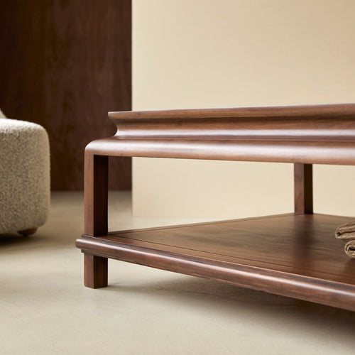 Tikamoon Rechthoekige salontafel van massief acacia - Donkerbruin - vtwonen shop