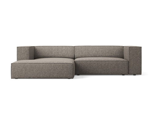 Cosmopolitan Design linker hoekbank Arendal 3-zits, chenille, grijs - 166x224x70cm
