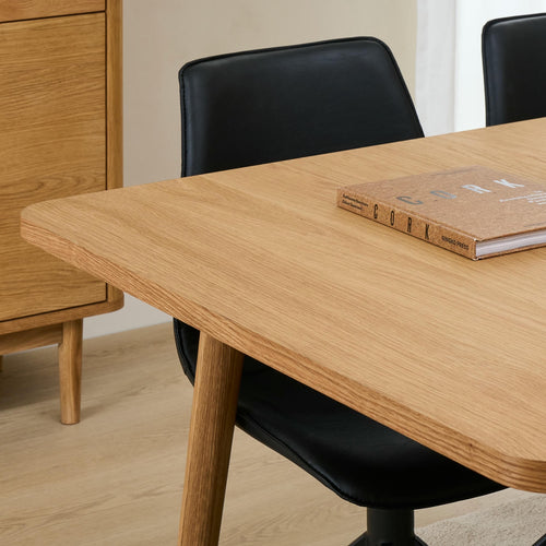 Furnhouse uitschuifbare eettafel Nyborg - Natuurlijk eikenhout - 200/300x100 cm