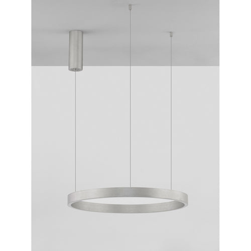 Nova Luce ELOWEN Geïntegreerde LED-hanglamp, geborsteld zilver, Triac dimbaar, 60W, 2552lm, 3000K