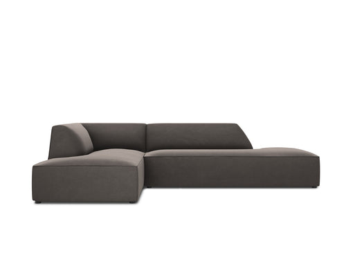 Micadoni linker hoekbank Ruby 4-zits, flueel, donkergrijs - 180x273x69cm