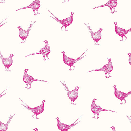 Joules Vliesbehang - Flirty Pheasants Truly Pink - 10mx52cm