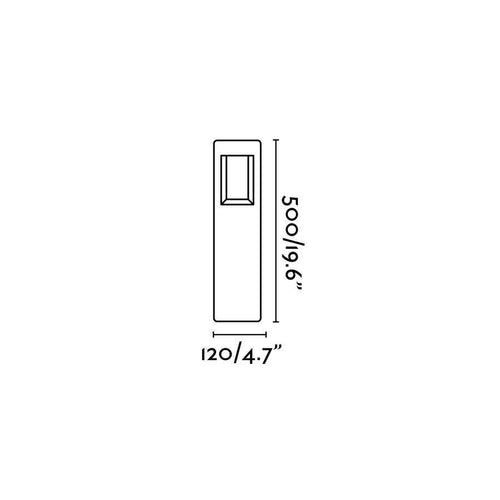Faro Naya - LED-tuinpaal voor buiten donkergrijs IP54