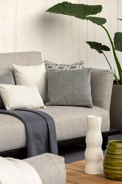 VERANO - sierkussen 45x45 cm - waterafstotend - Charcoal Gray - antraciet