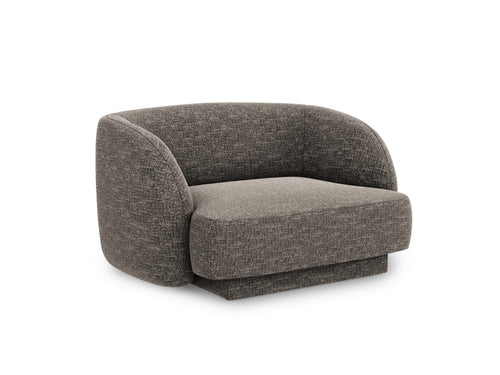 Micadoni Fauteuil Miley chenille, grijs - 90x103x70cm
