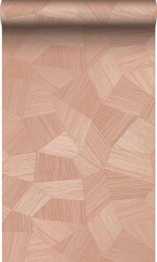 Origin Wallcoverings behang grafisch 3D motief terracotta roze - 53 cm x 10.05 m - 348040 - vtwonen shop