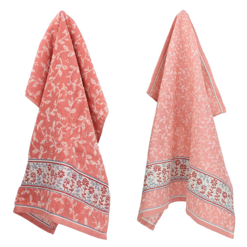 Bunzlau Castle Luxe Keukendoek en Theedoek - Daydream Roze - 100% biologisch GOTS katoen - keukentextiel set